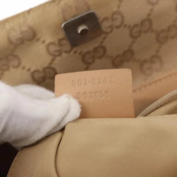 GUCCI GG Canvas Backpack Beige Silver main image 14